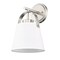 Z-Lite Z-Studio Wall Sconce, 1-Light, 8 In.W x 8.75 In.L x 12.75 In.H, Brushed Nickel/Ivory 743-1S-BN - alternate 5